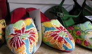 <p>Nyonya beaded shoes and slippers belong to the material culture of the Baba Nyonya or Strait Chinese, who are unique to the former British Straits Settlements Penang, Melaka, and Singapore. To bead shoes was part of the handcraft a young girl had to learn before marriage. Today, there are only a handful of craftsmen and -women left making these customised shoes.<br /><br />Photo: Mareike Pampus, George Town (Penang), Malaysia, 2015<br />Max Planck Institute for Social Anthropology</p>