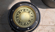 <p>Currently the compass of a fishing boat, it was previously used in sail boats called <em>vāhan</em> in the Gujarāti language. These were employed in local and medium distance coastal trade along the shores of Western India till 2011.<br /><br />Photo: Varsha Patel, Port village of Goghā, Gulf of Khambhat, Gujarāt, India, 2015<br />Max Planck Institute for Social Anthropology</p>