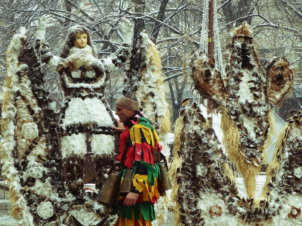 <p>The January masquerade, originally a rural tradition, is also performed in the industrial town Pernik since the 1960s. While in the rural context this ritual is associated with fertility and with a prosperous harvest, in the urban context it is also associated, by industrial workers, with luck for the New Year and with a safe production.<br /><br />Photo: Dimitra Kofti, Pernik, Bulgaria, 2014<br />Max Planck Institute for Social Anthropology</p>