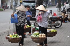 Street vendors on Hue Street, Hanoi