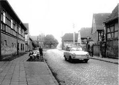 Main Street of the village of Breunsdorf in the socialist era.