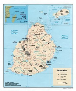 Political Map of Mauritius(Source: http://www.weltkarte.com/afrika/mauritius/landkarte-mauritius.htm - Public Domain Map)