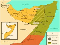 Map of North-Somalia, with the field sites in Somaliland