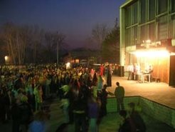Views on recreation: the disco in front of the house of culture on the evening of Victory Day (9 May) is among the most popular annual events organised by the house of culture in Kolyvan’ near Novosibirsk.