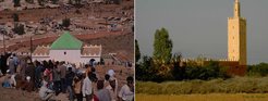 Sidi Ahmed ou Moussa annual pilgrimage (2003, left); village mosque in the Souss (2004, right)