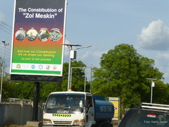 This billboard is part of the on-going 'constitutional dialogue' campaign conducted by (I)NGOs, Juba/South Sudan 2013