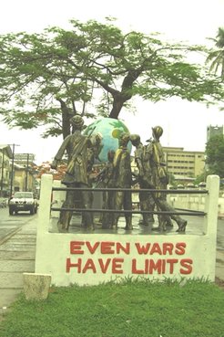 Monument on Broad Street, Monrovia.