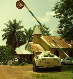 Methodist church compound in Gbarnga.