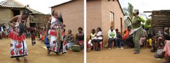 ‘Traditional healers’ or tinyanga in a ritual ceremony; Emjindini Township / Barberton, South Africa