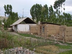A house of a ‘poor’ family, a Kyrgyz village, Kyrgysztan.