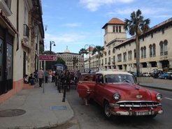 Street scene in the old town of Havana.
