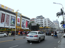 Main street of modern commercial Shishi.