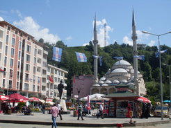 The main square of a small town on the Black Sea coast (Pazar).