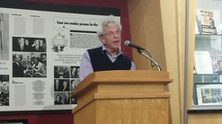 Stephen Gudeman delivering his final remarks.