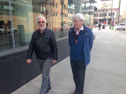 The conversation between Stephen Gudeman and Alberto Rivera continued later on the streets of Minneapolis.