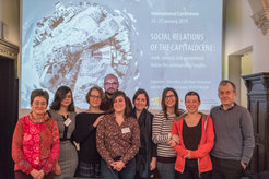 Die Realeurasia-Forschungsgruppe ■ von links: Lale Yalçın-Heckmann ■ Sudeshna Chaki ■ Daria Tereshina ■ Ivan Rajkovic ■ Ceren G. Deniz ■ Laura Hornig ■ Anne-Erita V. Berta ■ Sylvia Terpe ■ Chris Hann ■ Foto: © Max-Planck-Institut für ethnologische Forschung