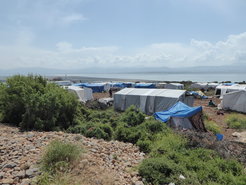 Tents of agricultural workers in Ardıçlı, Isparta.