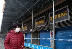Huanan Wholesale Seafood Market in Wuhan, China, on January 12, 2020.