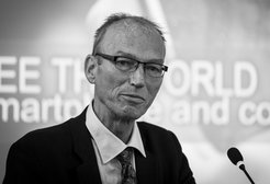 Thomas Hylland Eriksen im Juni 2019 bei einem Vortrag am Max-Planck-Institut für ethnologische Forschung.